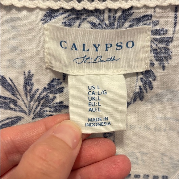 Calypso Elegant Blue and White Floral Maxi Dress - Picture 2 of 7